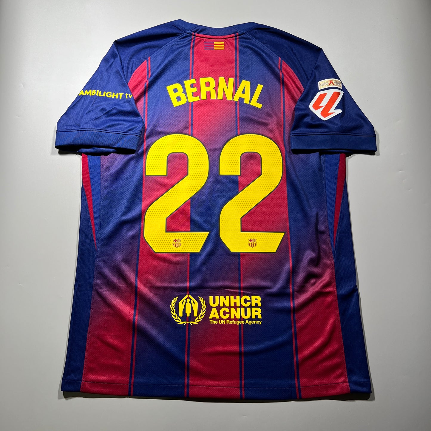 Official #22 Bernal 25/26 FC Barcelona Home Stadium Shirt Size L La Liga Nike HJ4590-456