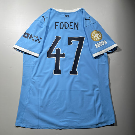 Official #47 Foden 25/26 Manchester City Home Authentic Shirt Size L CWC2025 Puma 780336_01