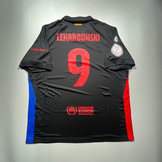 [Pre-Order] Official #9 Lewandowski 24/25 FC Barcelona Away Stadium Shirt Copa Del Rey Nike FN8792-010