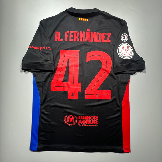 [Pre-Order] Official #42 A. Fernandez 24/25 FC Barcelona Away Stadium Shirt Copa Del Rey Nike FN8792-010