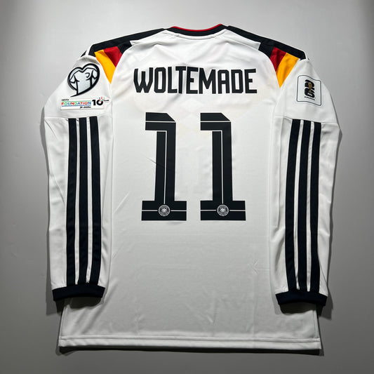 Official #11 Woltemade 2026 Germany Home Stadium Long Sleeve Shirt Size M (JP:XL) Adidas JM1380