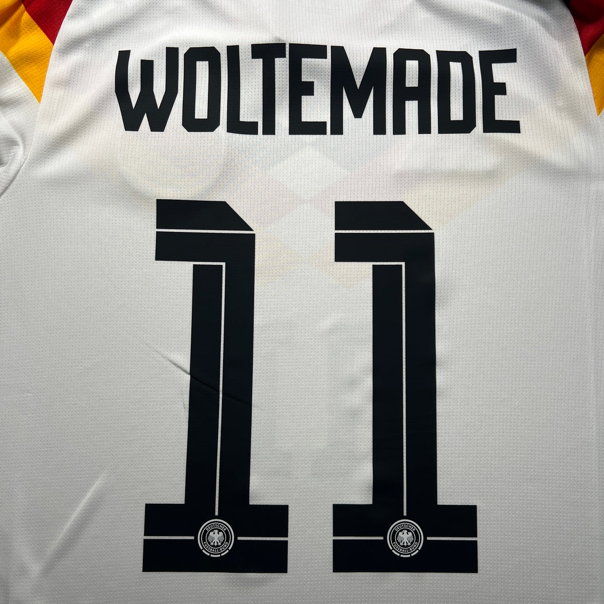 Official #11 Woltemade 2026 Germany Home Stadium Long Sleeve Shirt Size M (JP:XL) Adidas JM1380