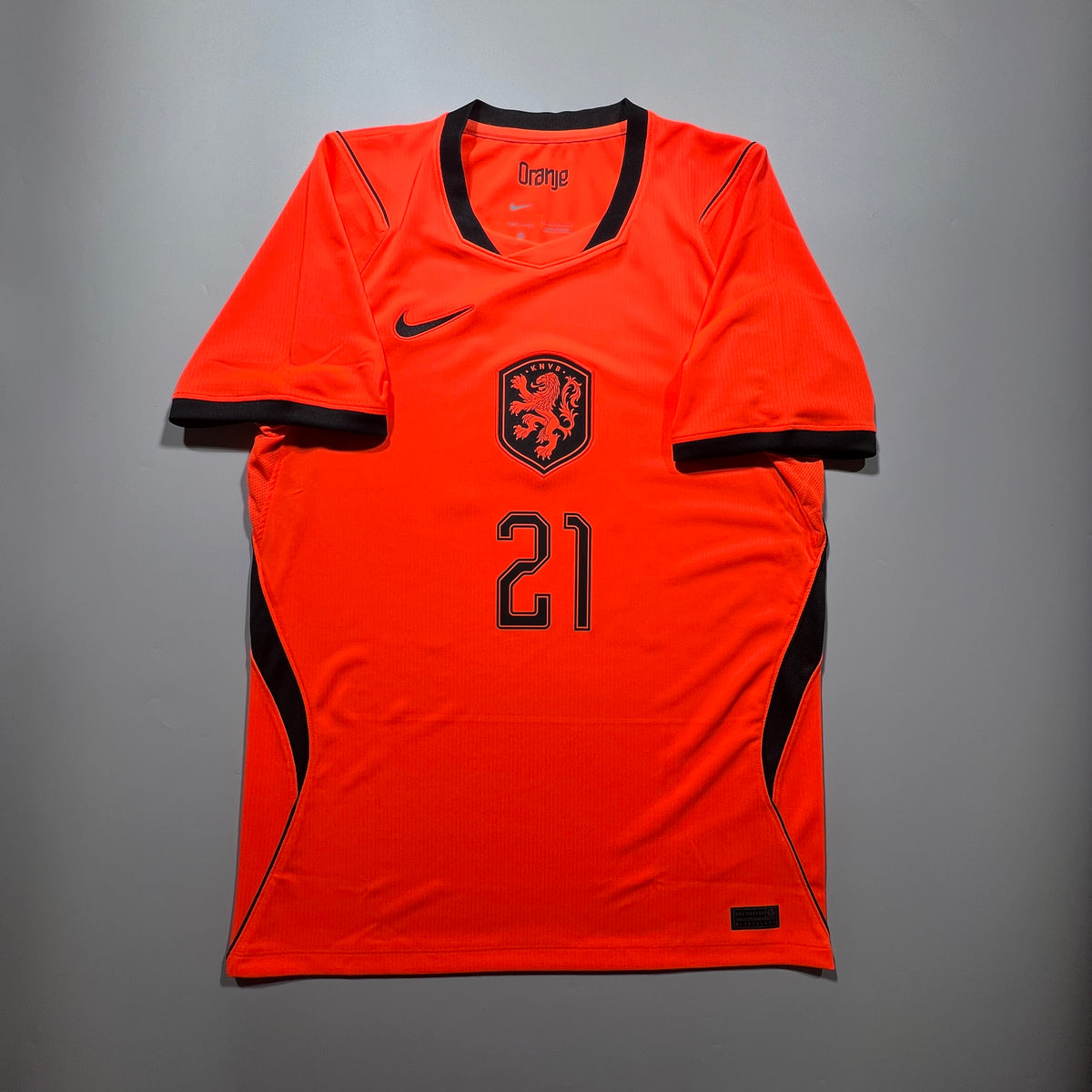 Official #21 F. De Jong 2026 Netherlands Home Stadium Shirt Nike IB5334-809