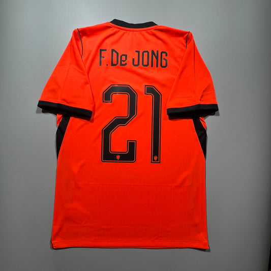 Official #21 F. De Jong 2026 Netherlands Home Stadium Shirt Nike IB5334-809