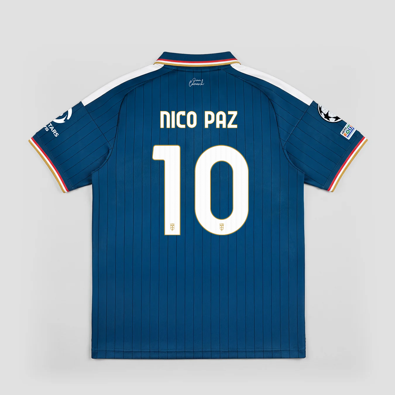 [Pre-Order] Official #10 Nico Paz 26/27 Como 1907 Home Stadium Shirt UCL EU Edition Adidas KH1328