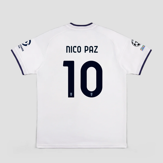 [Pre-Order] Official #10 Nico Paz 26/27 Como 1907 Away Stadium Shirt UCL EU Edition Adidas